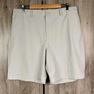 Brady Mens Short Chino Flat Front Gold Pickleball Light Grey Color Size 38